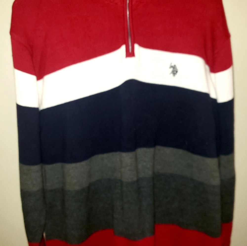 POLO US ASS. XL mens sweater 1/4 zip up